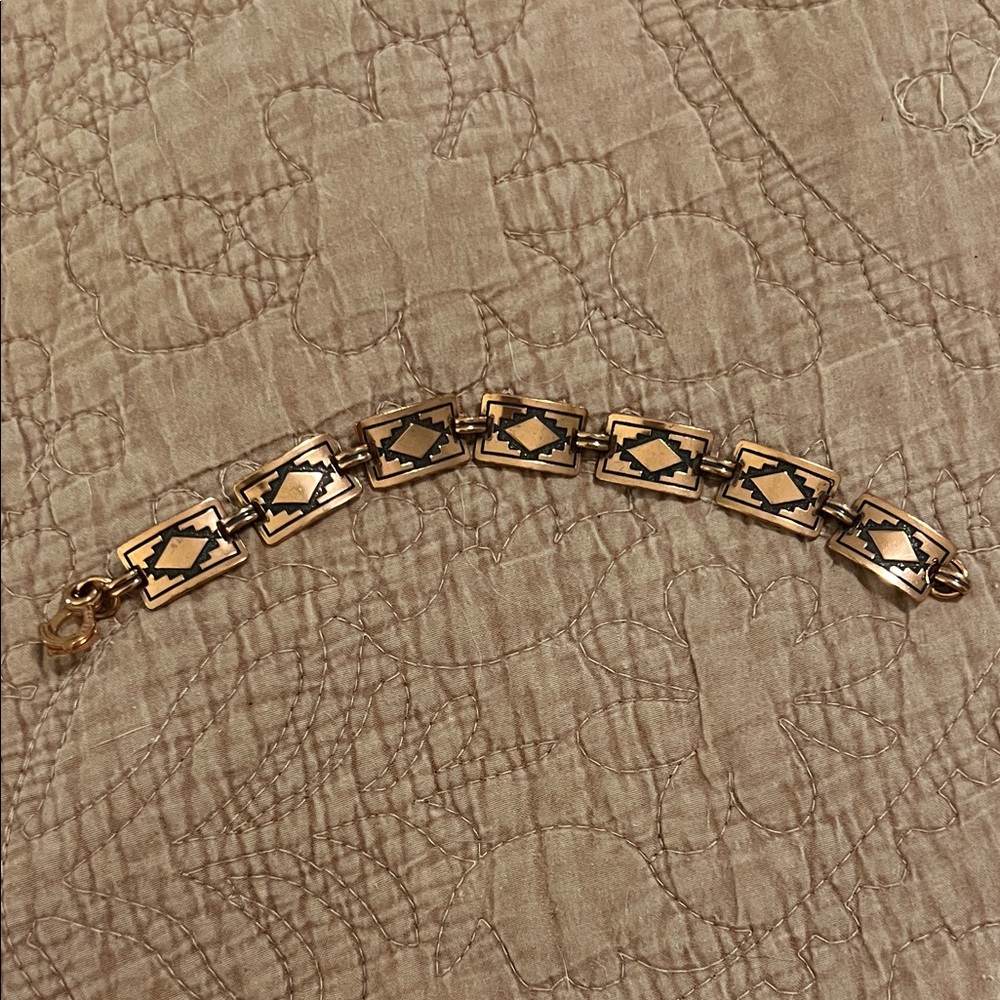 Vintage copper southwestern link 7 1/2” Bracelet